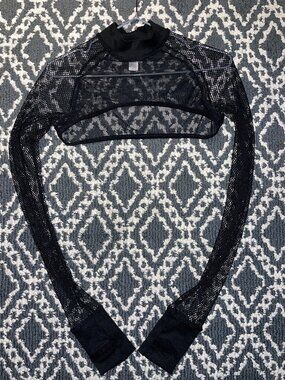 Current Mood black fishnet sleeves shrug bundle